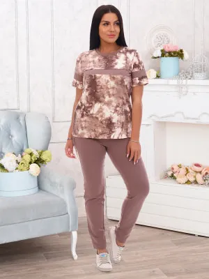 Драйв(кофе) костюм р.44, футер 80% хлопок,15% п/э, 5% лайкра