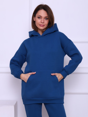 Перфект(индиго) толстовка(худи) р.50, 70% хлопок,30% п/э