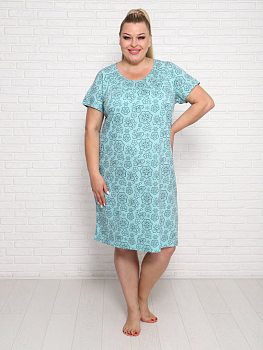 Ульяна(бирюза) сорочка ноч. р.60