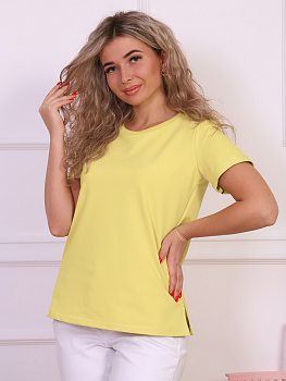 Джуди(жёлтый) футболка р.42 (80% хлопок, 15%п/э, 5% лайкра)